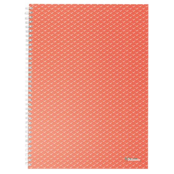 Cuaderno A4 con pauta rayada, encuadernado wiro Esselte Colour'Breeze coral 80 H. .