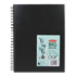 Bloc de espiral Big Book de Derwent A4 Negro 86 h. 110 g. Tapa PP