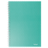 Cuaderno A5 con pauta rayada, encuadernado wiro Esselte Colour'Breeze Verde 80 H. 80 g.