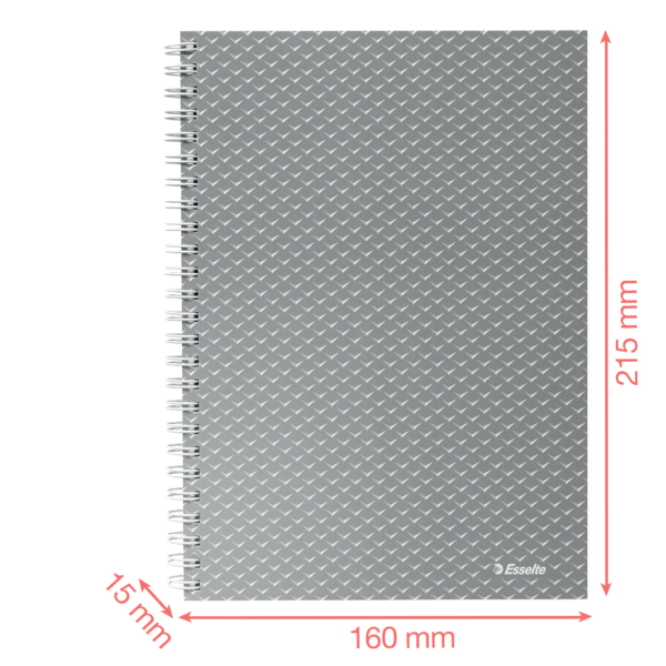 Cuaderno A5 con pauta rayada, encuadernado wiro Esselte Colour'Breeze Azul 80 H. 80 g.
