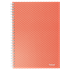 Cuaderno A5 con pauta rayada, encuadernado wiro Esselte Colour'Breeze coral 80 H. 80 g.