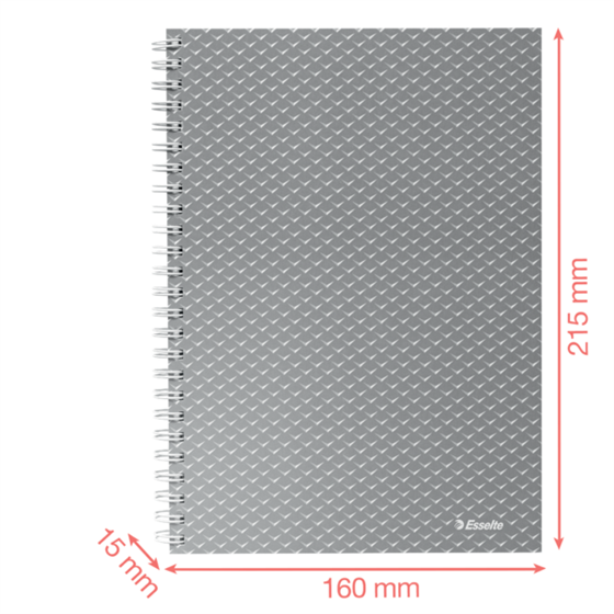 Cuaderno A5 con pauta rayada, encuadernado wiro Esselte Colour'Breeze coral 80 H. 80 g.