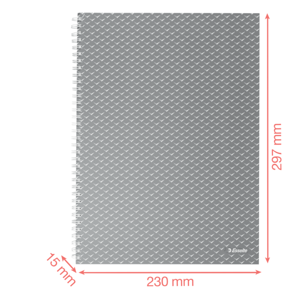 Cuaderno A4 con pauta rayada, encuadernado wiro Esselte Colour'Breeze lavanda 80 H. .