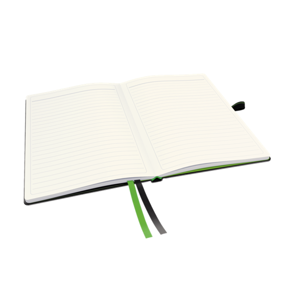 Cuaderno Leitz Complete A5 con rayas con tapas rígidas Negro 80 H. 100 g.