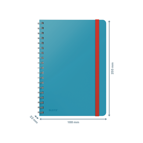 Cuaderno Leitz Cosy Touch con rayas, con encuadernación wiro B5 80 H. Papel de 100 grs, certificado FSC®.