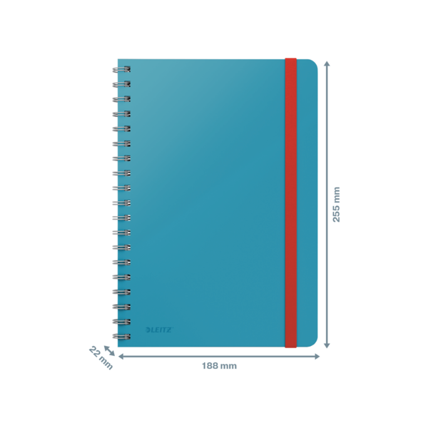 Cuaderno Leitz Cosy Touch con rayas, con encuadernación wiro B5 80 H. Papel de 100 grs, certificado FSC®.