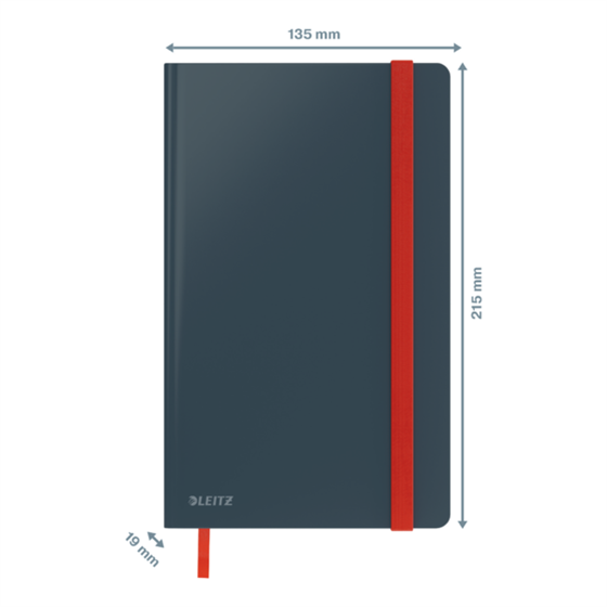 Cuaderno Leitz Cosy Touch con rayas con tapa dura A5 80 H. Papel de 100 grs, certificado FSC®.