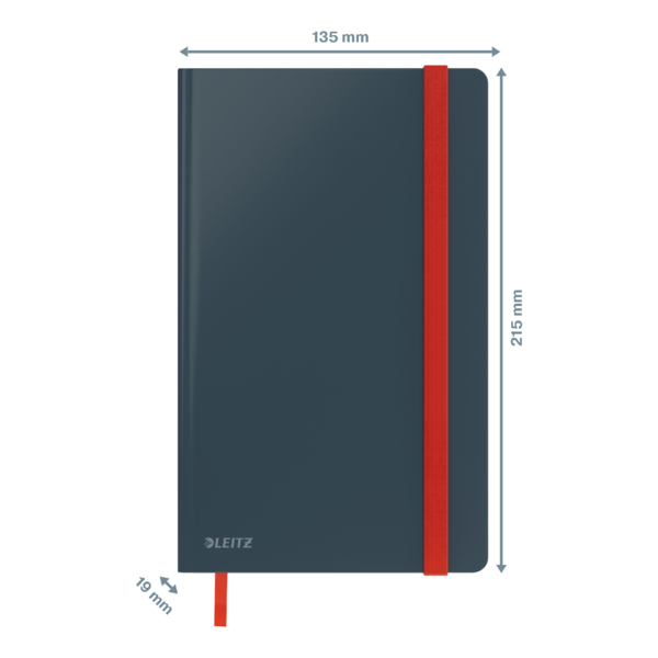 Cuaderno Leitz Cosy Touch con rayas con tapa dura A5 80 H. Papel de 100 grs, certificado FSC®.