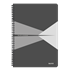 Cuaderno Leitz Office A4 con rayas, encuadernación Wiro con tapa rígidas Gris 90 H. 90 g.
