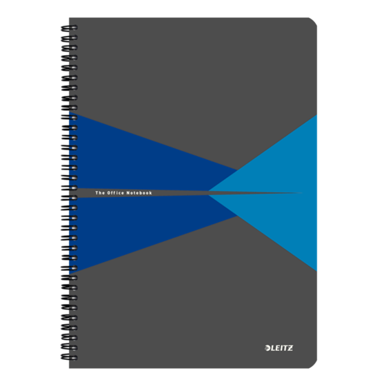 Cuaderno Leitz Office A4 cuadriculado,  encuadernación Wiro con tapas de PP Azul 90 H. 90 g.