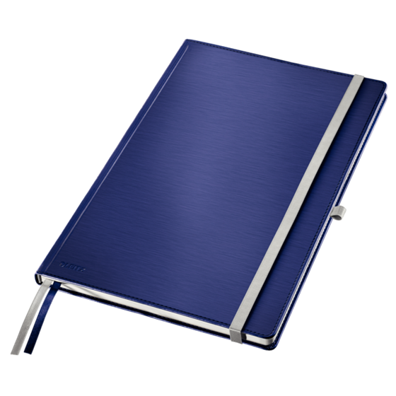 Cuaderno Style de Leitz A4 pautado con tapa dura Azul titán 80 H. 100 g.