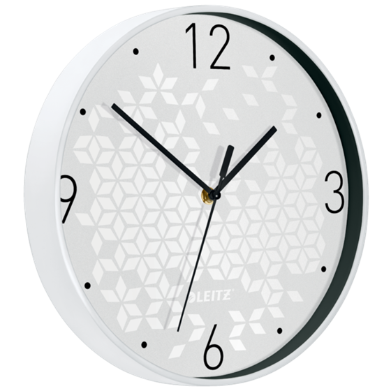 Reloj de pared silencioso Leitz WOW Blanco 29 x 4,3 x 29 cm.