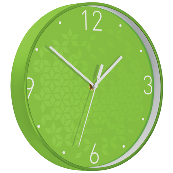 Reloj de pared silencioso Leitz WOW Verde 29 x 4,3 x 29 cm.