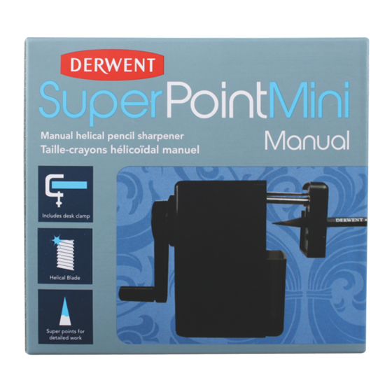 Minisacapuntas manual de sobremesa Super Point de Derwent Negro