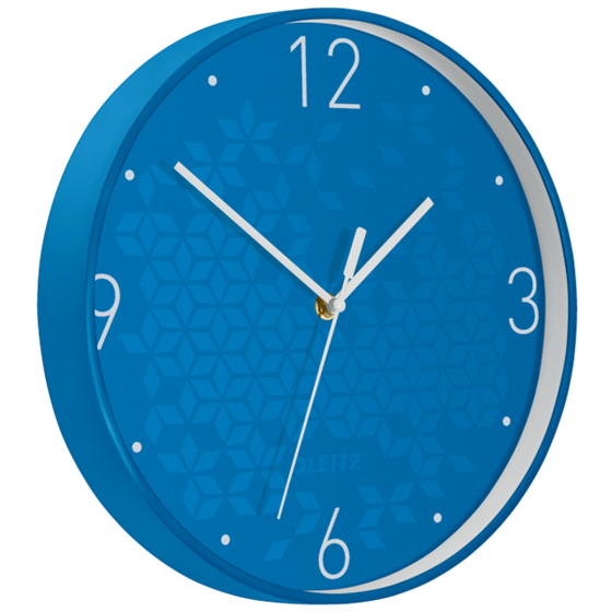 Reloj de pared silencioso Leitz WOW Azul 29 x 4,3 x 29 cm.