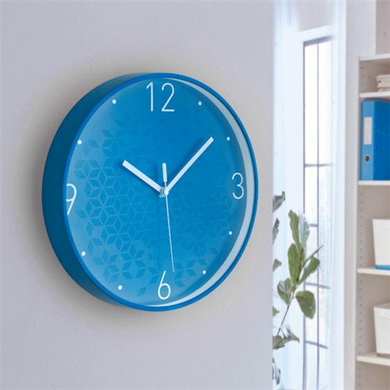 Reloj de pared silencioso Leitz WOW Azul 29 x 4,3 x 29 cm.