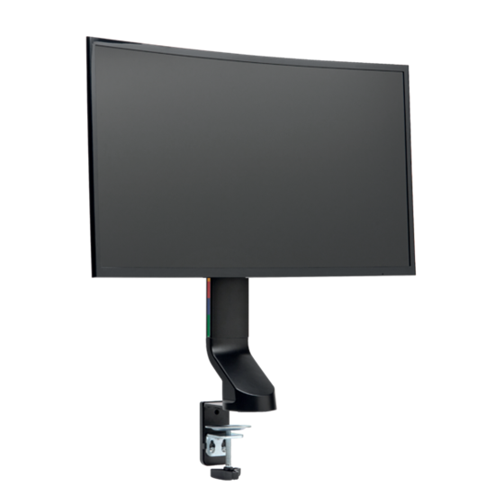 Brazo SmartFit® de ahorro de espacio para un monitor Plata