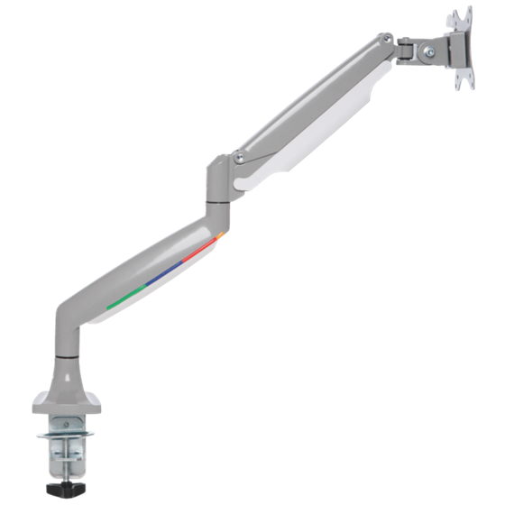 Brazo SmartFit® de altura ajustable con controles de un solo toque para monitor individual Gris
