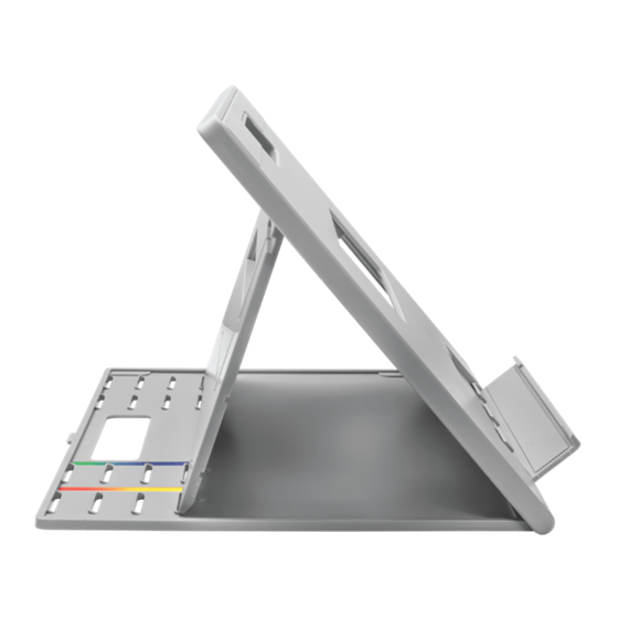 Elevador y soporte enfriador ergonómicos y ajustables para portátiles de hasta 17 pulgadas SmartFit® Easy Riser™ Go - Gris claro