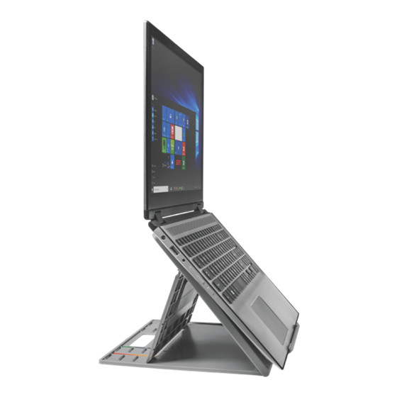 Elevador y soporte enfriador ergonómicos y ajustables para portátiles de hasta 17 pulgadas SmartFit® Easy Riser™ Go - Gris claro