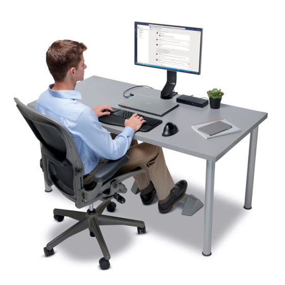 Reposapiés oscilante Gris