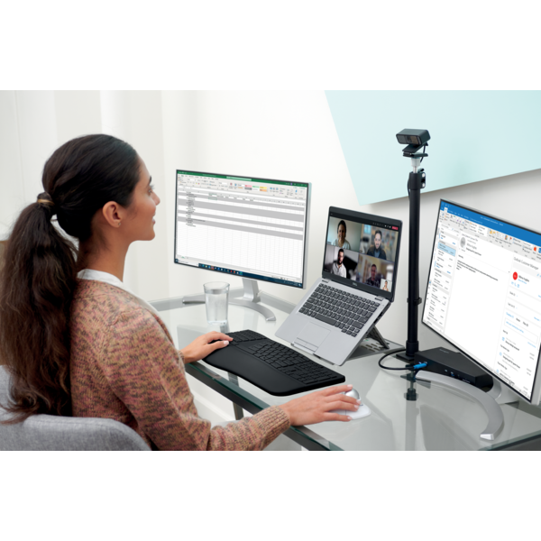 Soporte con abrazadera telescópico para micrófonos, cámaras web y sistemas de iluminación Kensington A1000 