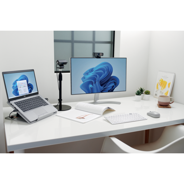 Soporte de sobremesa telescópico para micrófonos de videoconferencia, cámaras web y sistemas de iluminación Kensington A1010 