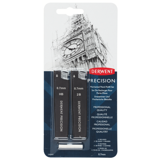 Juego De Recambios De Portaminas Precision De Derwent Hb 0,7