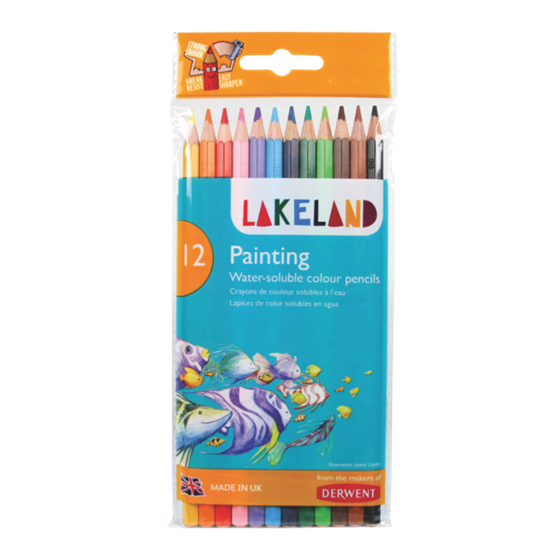 Lápices Acuarelables Lakeland De Derwent (Paquete De 12)