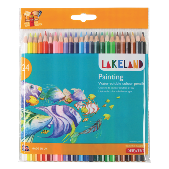 Lápices Acuarelables Lakeland De Derwent (Paquete De 24)