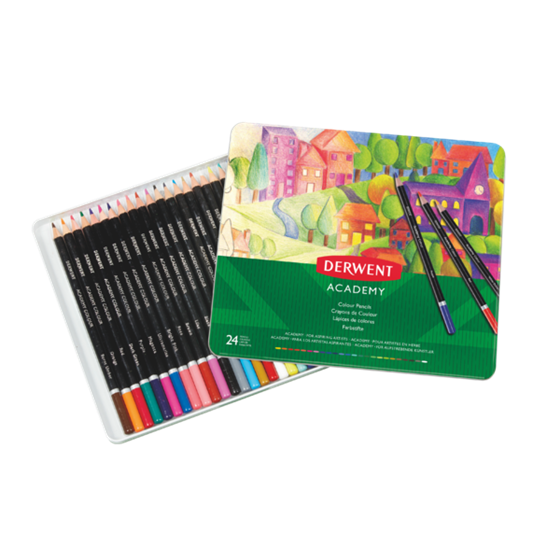 Lápices De Colores Academy De Derwent (Lata De 24)