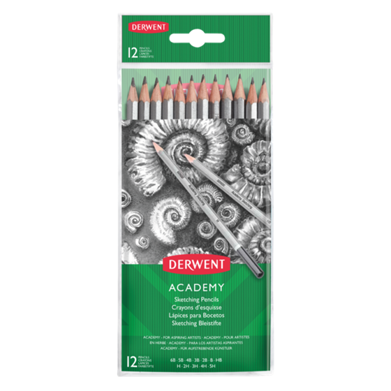 Lápices Sketching Academy De Derwent (Paquete De 12)