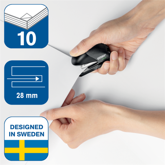 Mini Grapadora Rapid Eco Negro