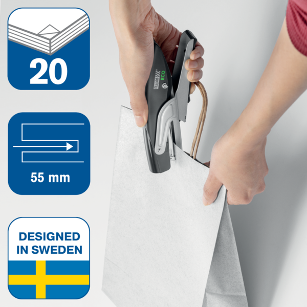 Grapadora De Tenaza Rapid Eco Negro