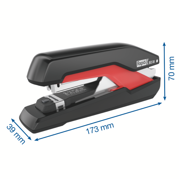 Grapadora Modelo Supreme Omnipress So30 Fullstrip De Rapid Negro/Rojo