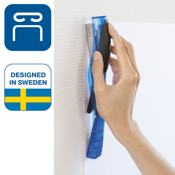 Grapadora Vertical Ultimate F20 Rapid Azul Translúcido