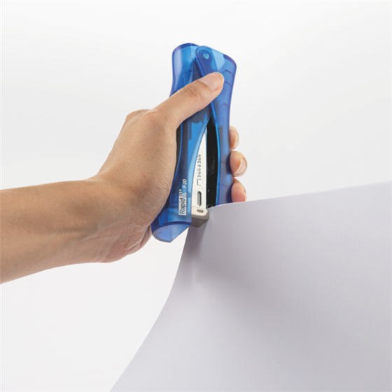 Grapadora Vertical Ultimate F20 Rapid Azul Translúcido