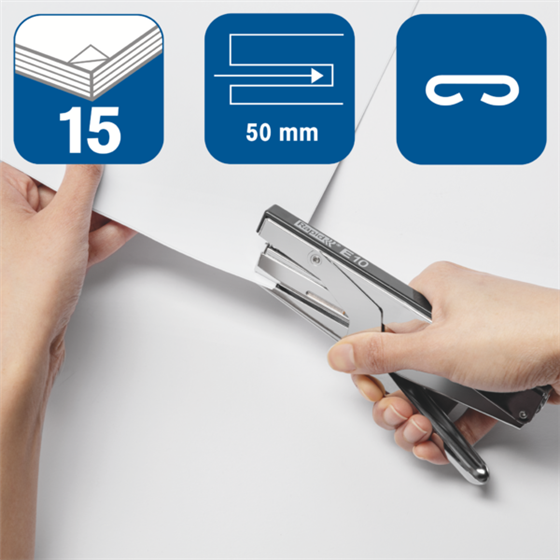 Grapadora De Tenaza Economy De Rapid E10 Plata