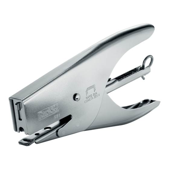 Grapadora De Tenaza Supreme De Rapid S51 Níquel