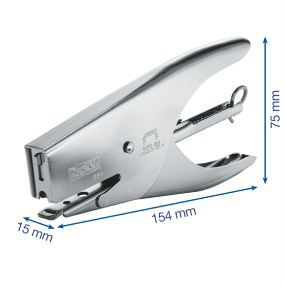 Grapadora De Tenaza Supreme De Rapid S51 Níquel