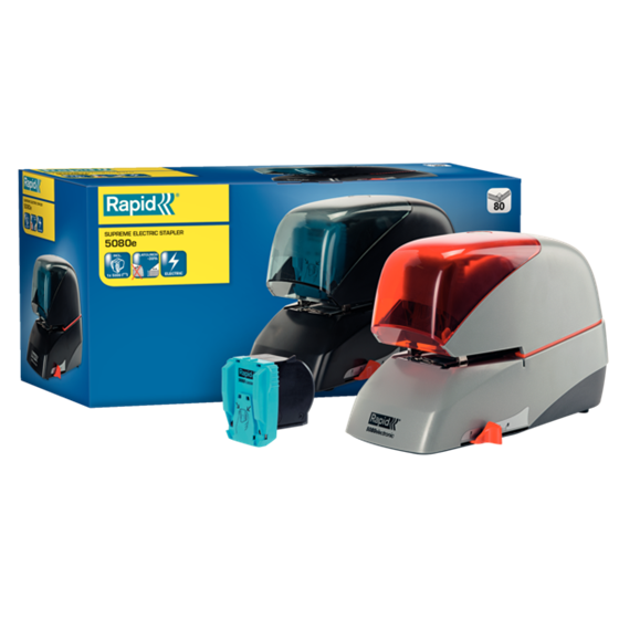 Grapadora Eléctrica Supreme De Rapid R5080E Plata/ Naranja