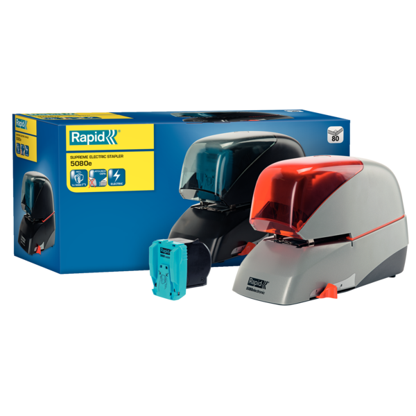 Grapadora Eléctrica Supreme De Rapid R5080E Plata/ Naranja