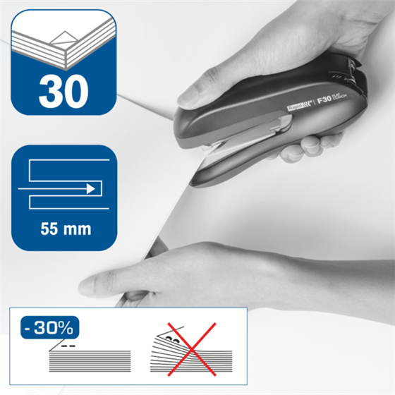 Grapadora De Sobremesa De Grapado Plano F30 Rapid Blanco