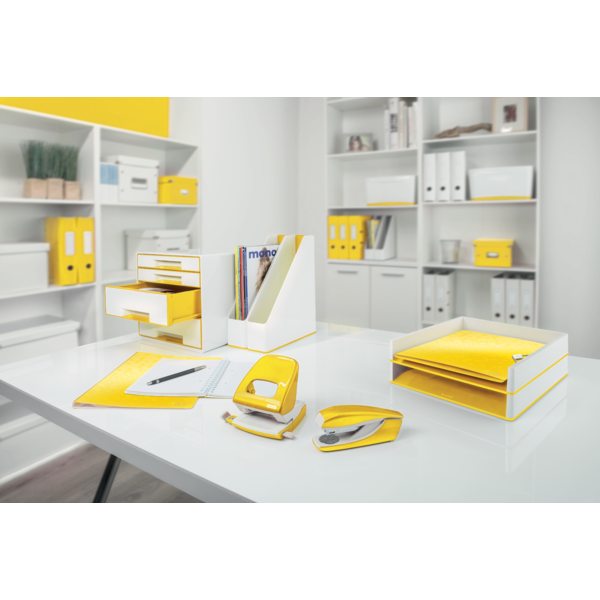 Grapadora Metálica De Oficina Mod. 635 Wow De Petrus Amarillo