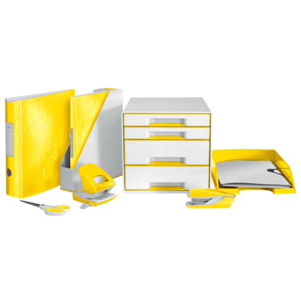 Grapadora Metálica De Oficina Mod. 635 Wow De Petrus Amarillo