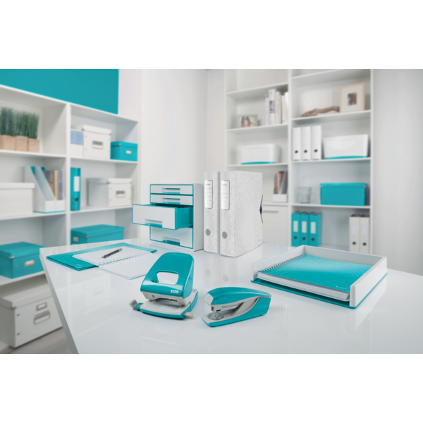 Grapadora Metálica De Oficina Mod. 635 Wow De Petrus Turquesa