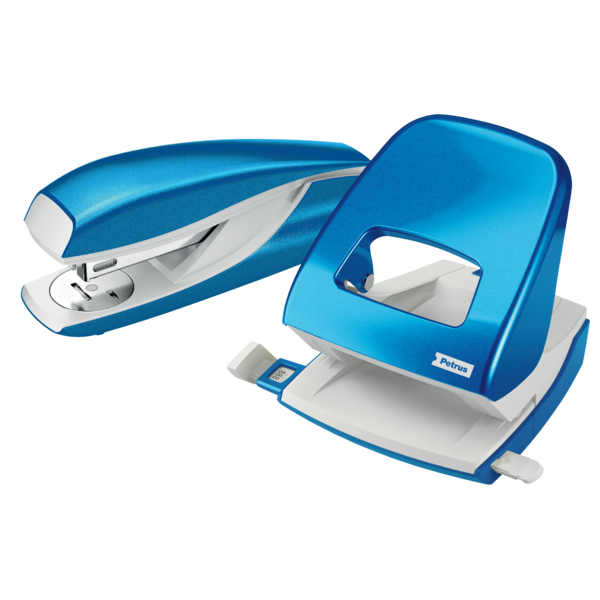 Grapadora Metálica De Oficina Mod. 635 Wow De Petrus Azul