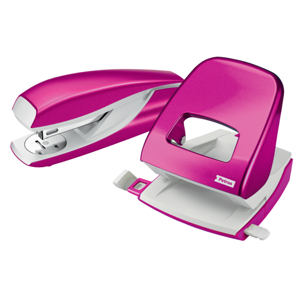 Grapadora Metálica De Oficina Mod. 635 Wow De Petrus Fucsia