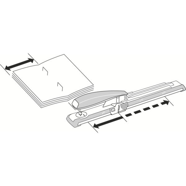 Grapadora De Brazo Largo De Metal Mod. 600 De Petrus Negro