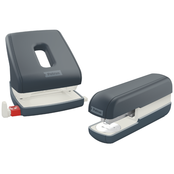 Grapadora Petrus Cosy Gris Terciopelo